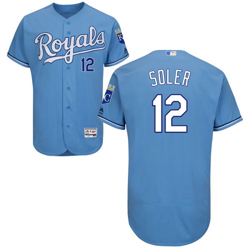 Royals #12 Jorge Soler Light Blue Flexbase Authentic Collection Stitched MLB Jersey
